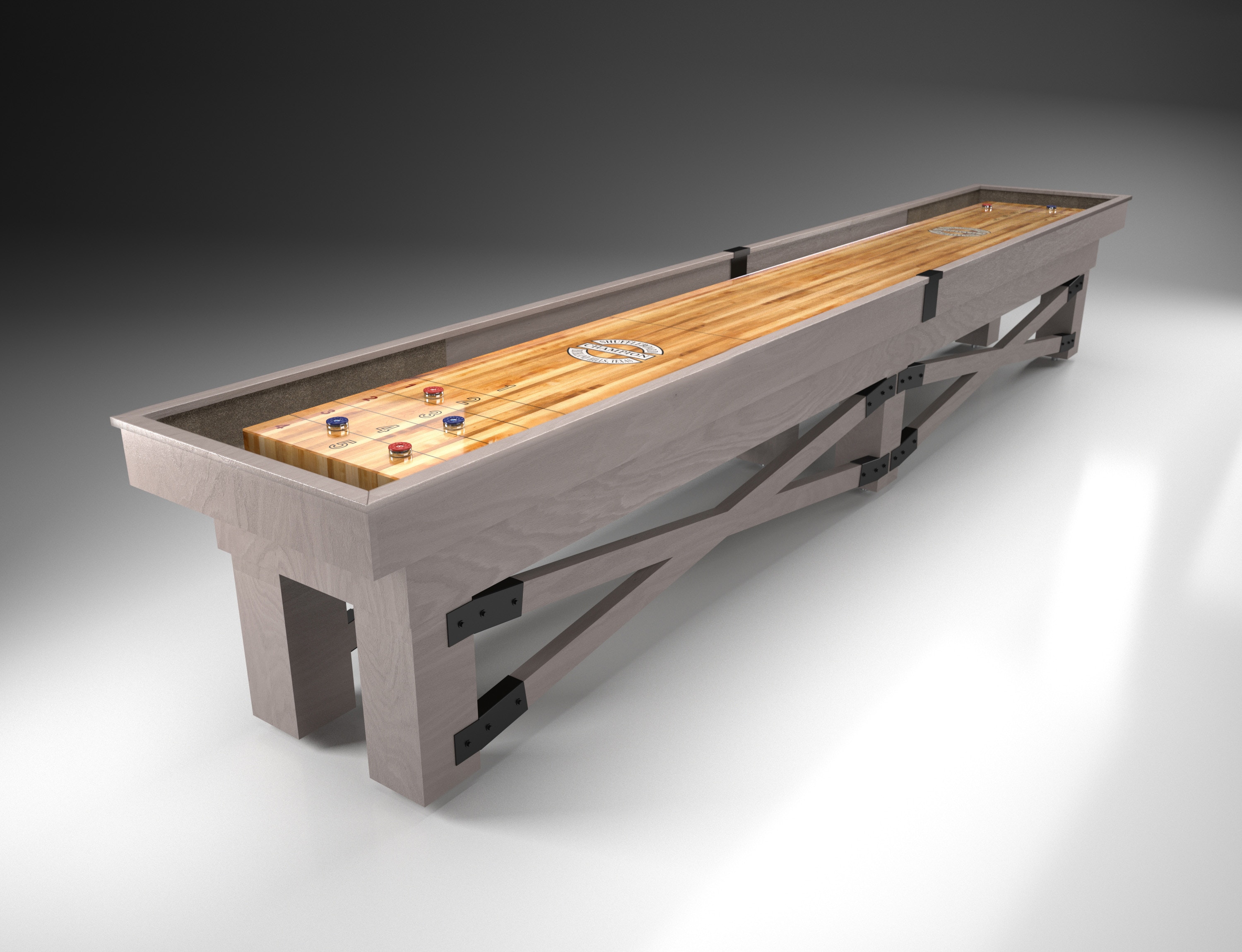 Champion Shuffleboard Bar and Game Room Shuffleboard Rustic
